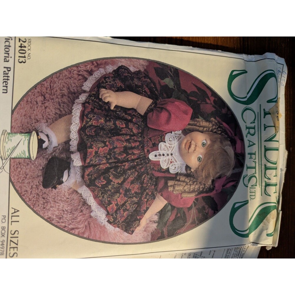 Uncut Stock 24013 Syndee's Victoria Pattern For Dress, Slip And Pants Assted Sz